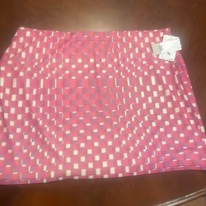 NWT Pink/Purple Prism Check BP Mini Skirt, size 1X
